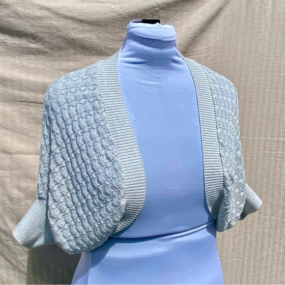 Retro Y2K Metallic Knit Bolero Cardigan - Picture 1 of 9